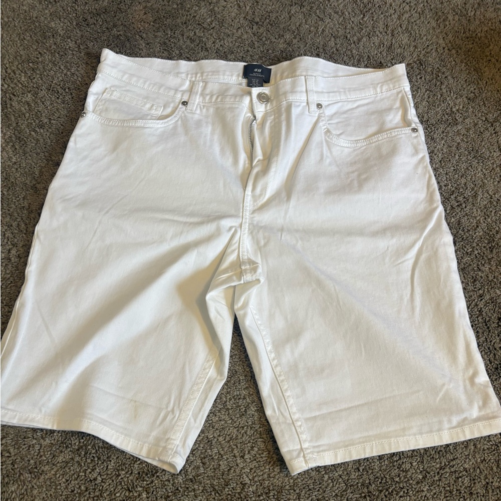 H&M Men's White Jean Shorts